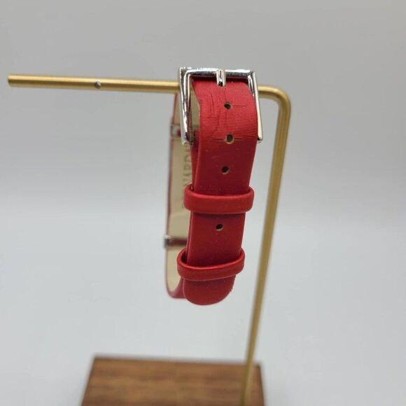 Bernaraud Limoges Porcelain Red Floral Red Leather Bracelet NWOT! - Picture 4 of 11